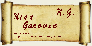 Miša Garović vizit kartica